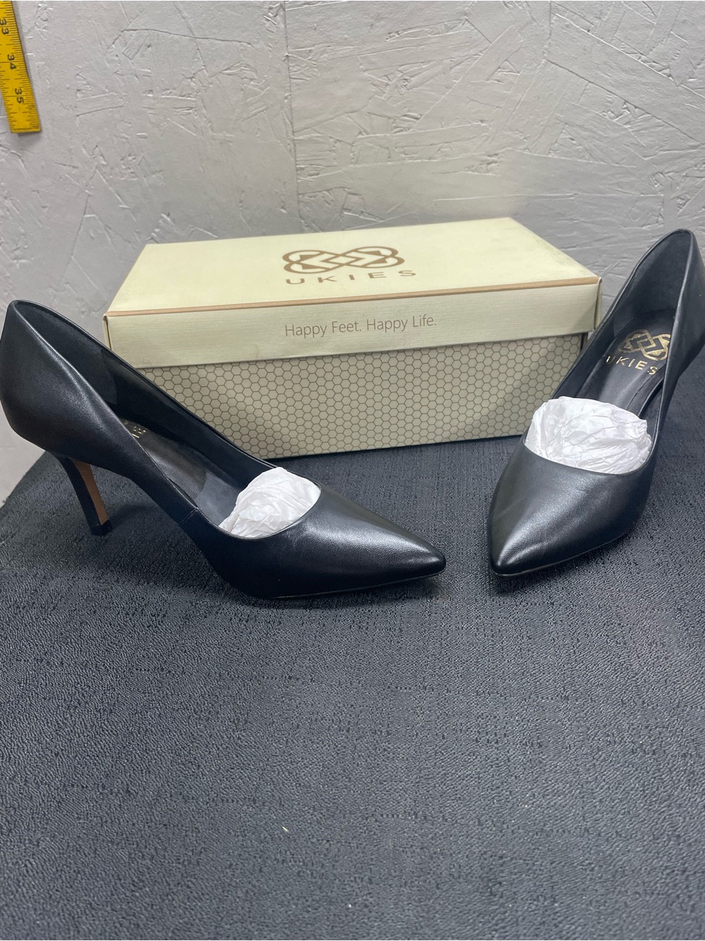 Ukies Anya Black Nappa Leather Heal